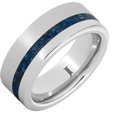 Serinium® Ring with Lapis Lazuli Inlay and Stone Finish